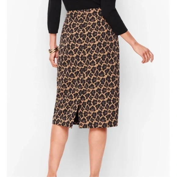 Talbots Black and Tan Pencil Skirt - Picture 2 of 9